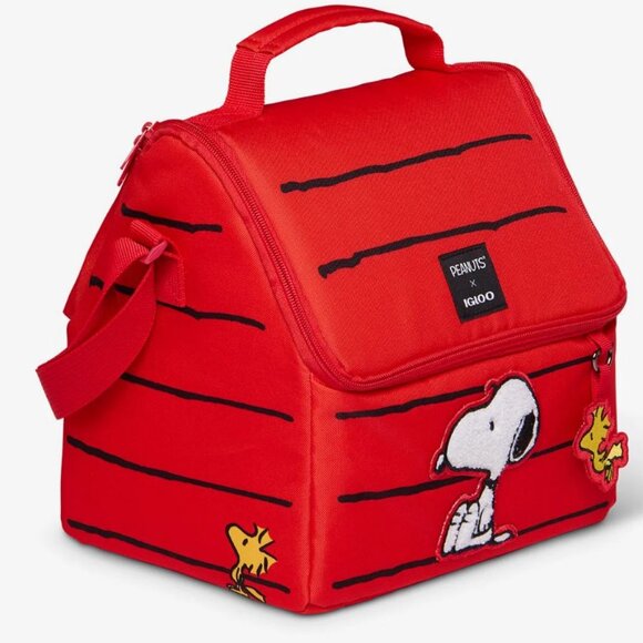 Snoopy House Lunch Bag Pail Insulated Cooler Peanuts x Igloo 16 Can NWT - Picture 4 of 12